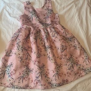 Pink floral dress. Size 7.